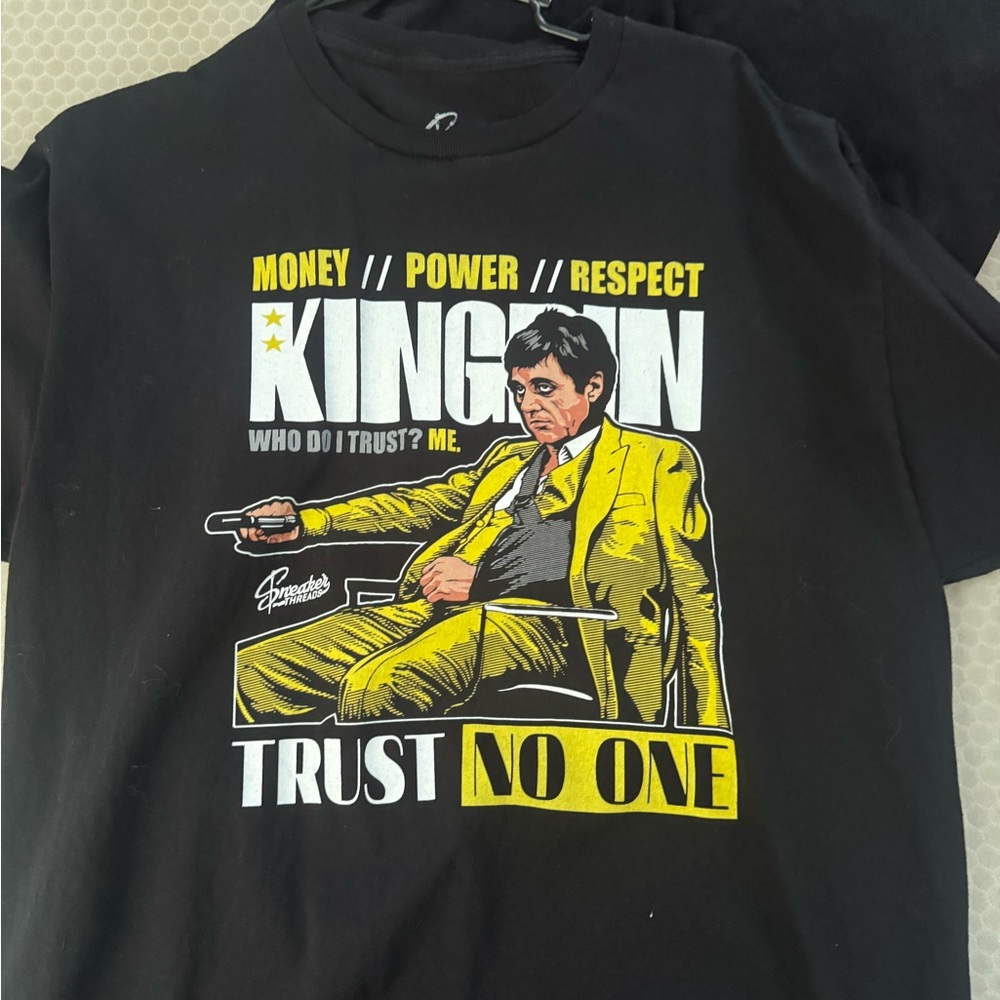 Black and Yellow Short Sleeve Graphic Tee